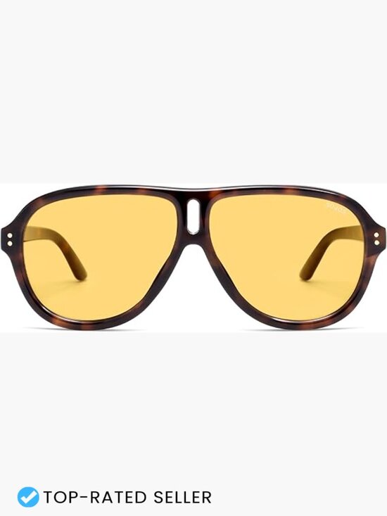 Retro Oversized Polarized Aviator Sunglasses Trendy UV400 Protection Shades main image 5